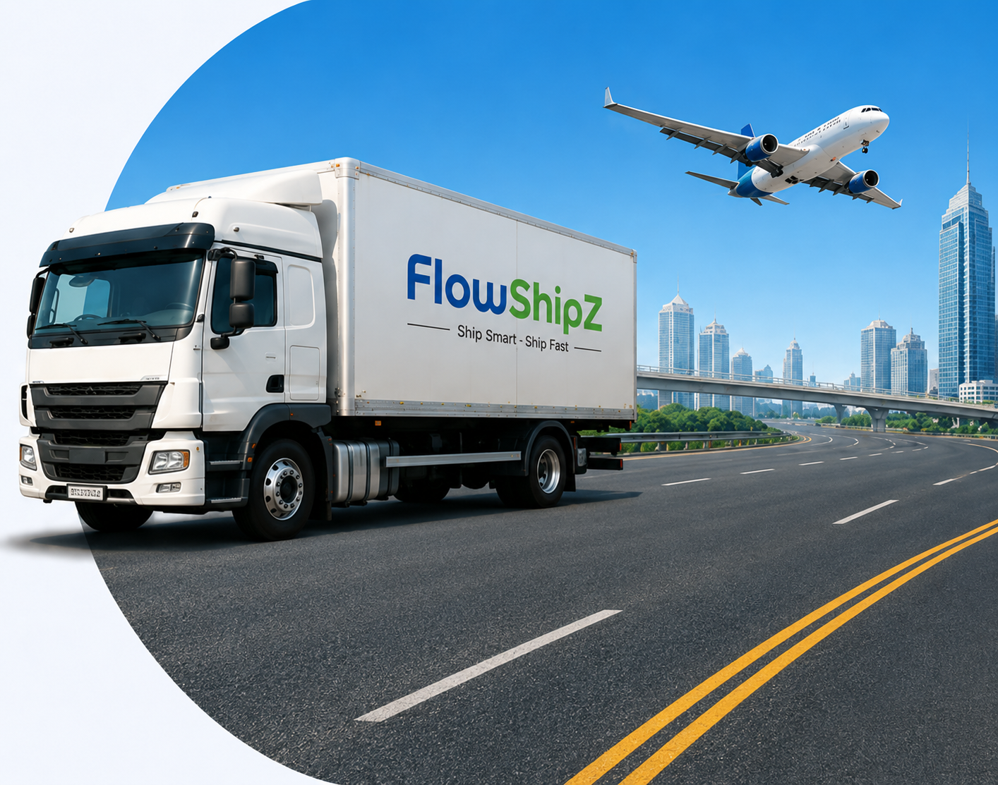 FlowShipZ logistics — multi-carrier trucks and nationwide ecommerce shipping coverage across India
